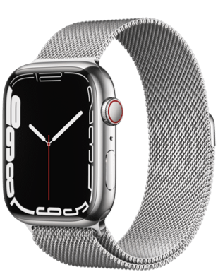 Apple Watch Series 7 LTE | 45 mm | Edelstahl mit o2 Free S Boost Flex mit 6 GB