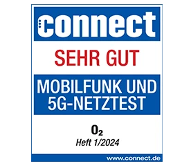 connect sehr gut Mobilfunk und 5G-Netztest o2 Heft 1/2024