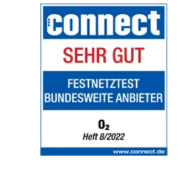 connect sehr gut Festnetztest bundesweite Anbieter o2 Heft 8/2022