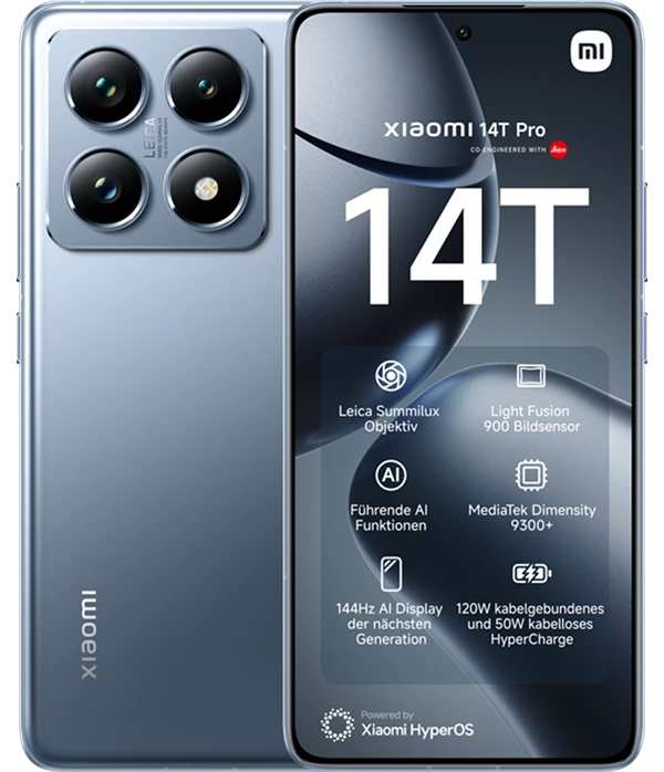 Xiaomi 14T Pro Vorder- und Rückseite(© Xiaomi)
Xiaomi 14T Pro Vorder- und Rückseite