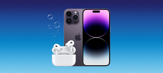 iPhone 14 Pro mit AirPods Pro