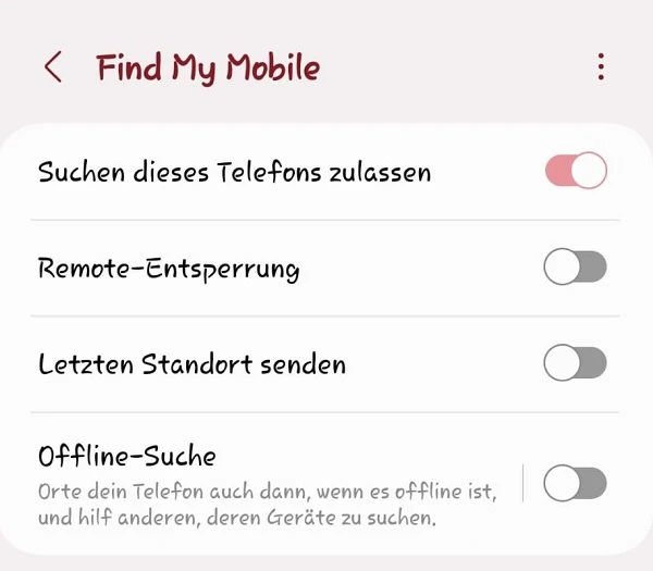 One UI Find my Mobile aktivieren