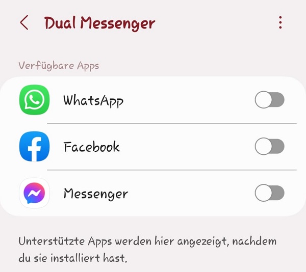 One UI Dual Messenger