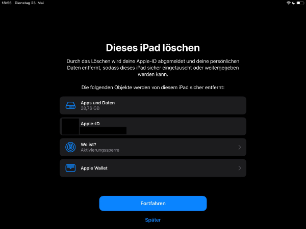 iPad zurücksetzen Einstellungen 3