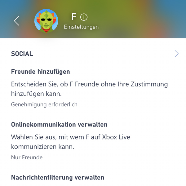 Xbox Family Settings Einstellungen