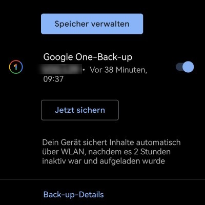 Android Backup: Google One Back-up Anleitung 3