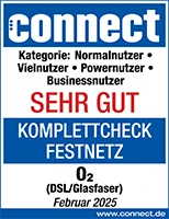 connect Komplettcheck Festnetz bundesweite Anbieter 4x Sehr Gut für o2 Heft 02/2025
connect Komplettcheck Festnetz bundesweite Anbieter 4x Sehr Gut für o2 Heft 02/2025