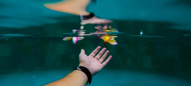 Smartwatch unter Wasser