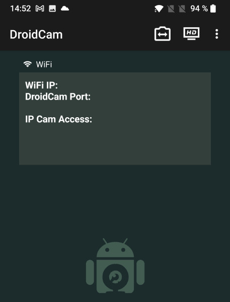 Handy als Webcam Droidcam IP und Port