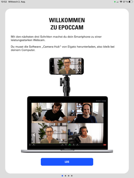 Handy als Webcam EpocCam Einrichtung