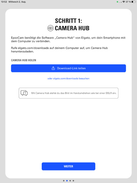 Handy als Webcam EpocCam Camera Hub