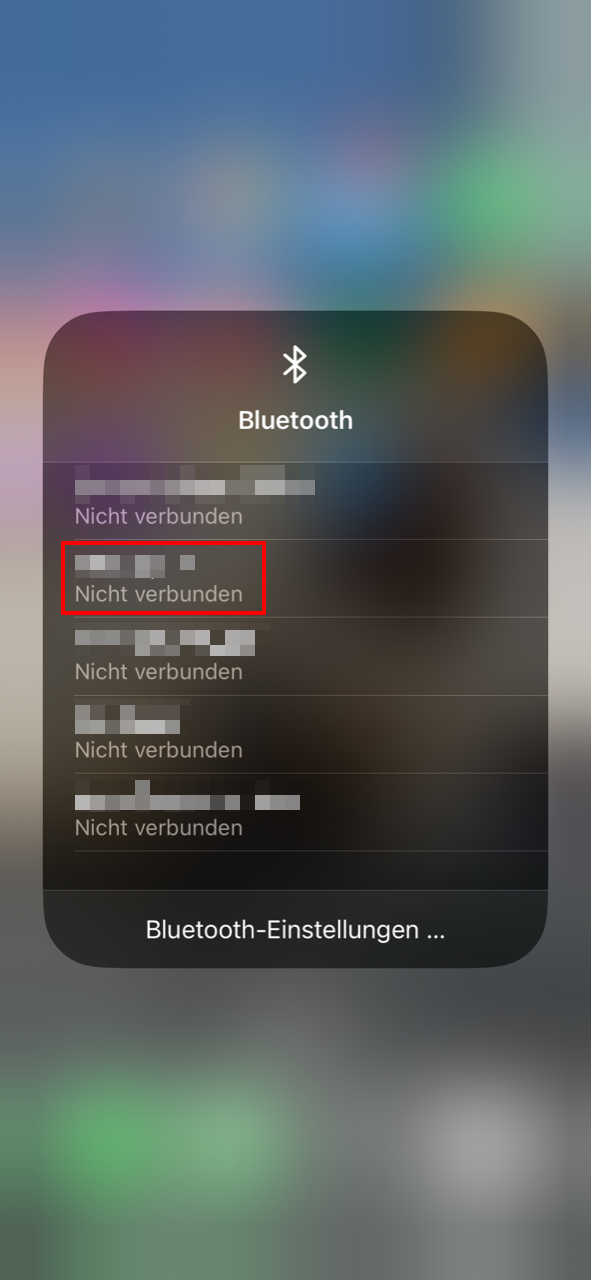 Screenshot Bluetooth verbinden