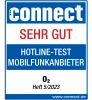 Sehr gut im Hotline-Test Mobilfunkanbieter in connect 5/2023