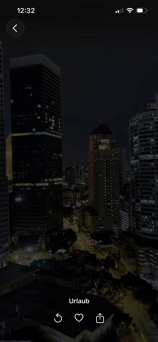 Screenshot vom Rückblick-Video mit Auswahlmöglichkeiten