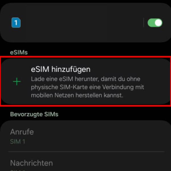 Screenshot Einrichtung Galaxy S24 Dual SIM 3