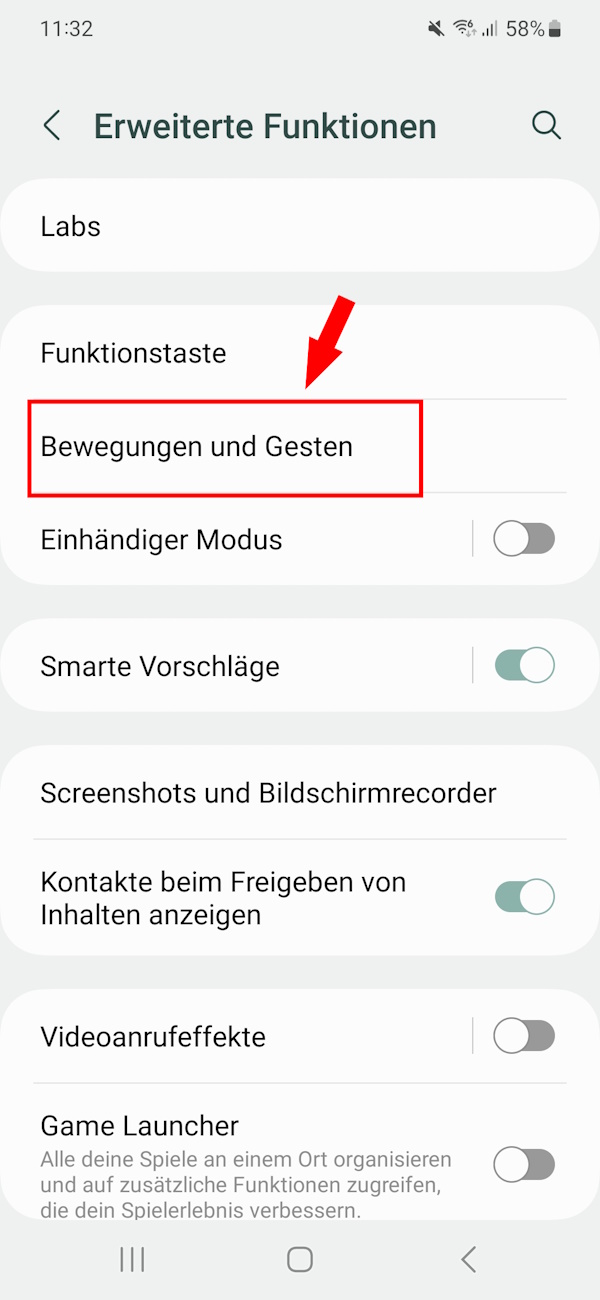 Erweiterte Funktionen beim Samsung-Handy