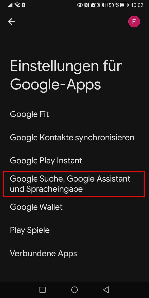 Google Assistant und andere Google Apps