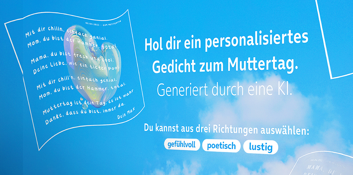 Hol dir ein personalisiertes Gedicht zum Muttertag. Generiert durch eine KI.