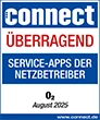  Connect Service App: Ergebnis im Connect Test Service Apps der Netzbetreiber - sehr gut

