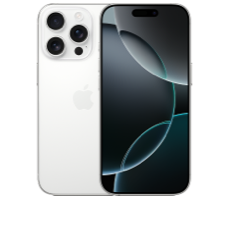 IPhone 16 Pro, Titan Weiß, Vorder- und Rückseite