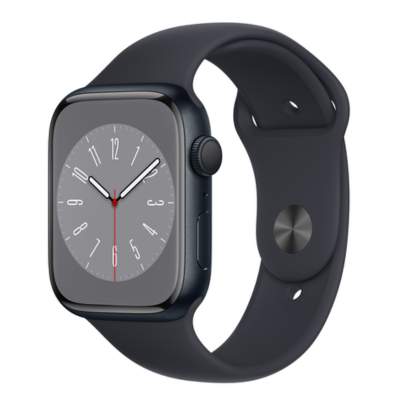 Apple Watch Series 8 in 45 mm und Mitternacht