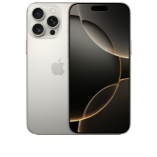 Vorder- und Rückansicht des iPhone 16 Pro Max in Titan Natur