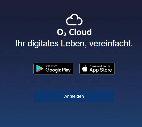 Anmeldung o2 Cloud