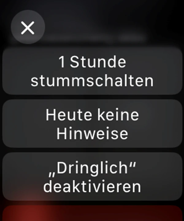 Roter Punkt auf Apple Watch deaktivieren