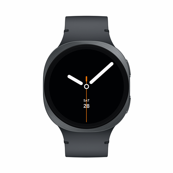 Frontalansicht der Samsung Galaxy Watch8 44 mm Black