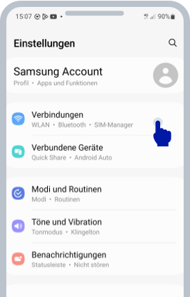 Screenshot des Android-Bildschirms