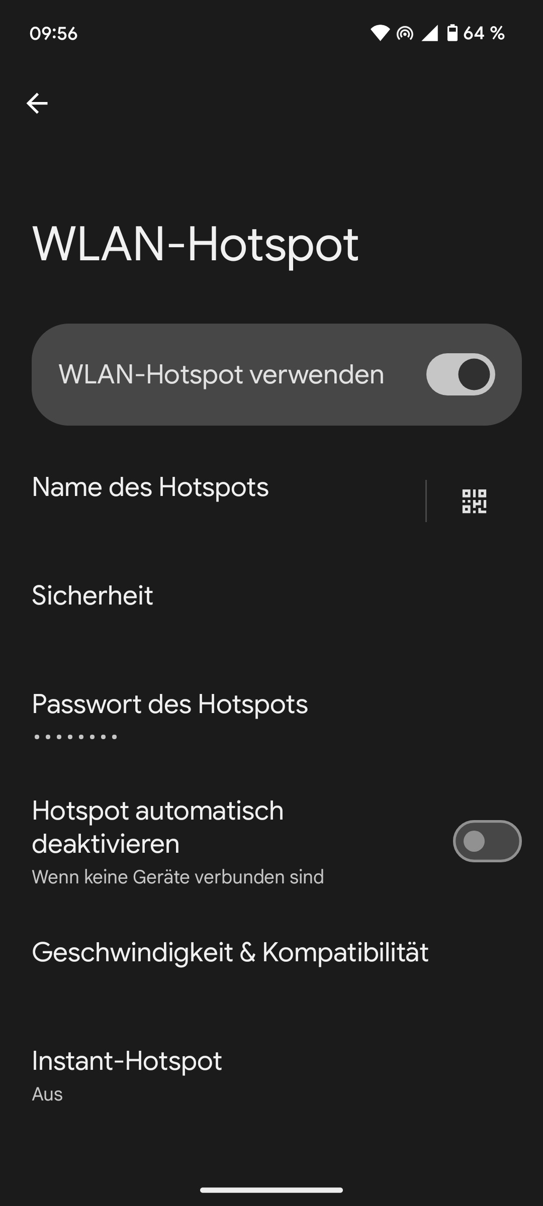 Namen anzeigen lassen oder Passwort der Hotspot-Verbindung für Android 12 oder älter ändern
