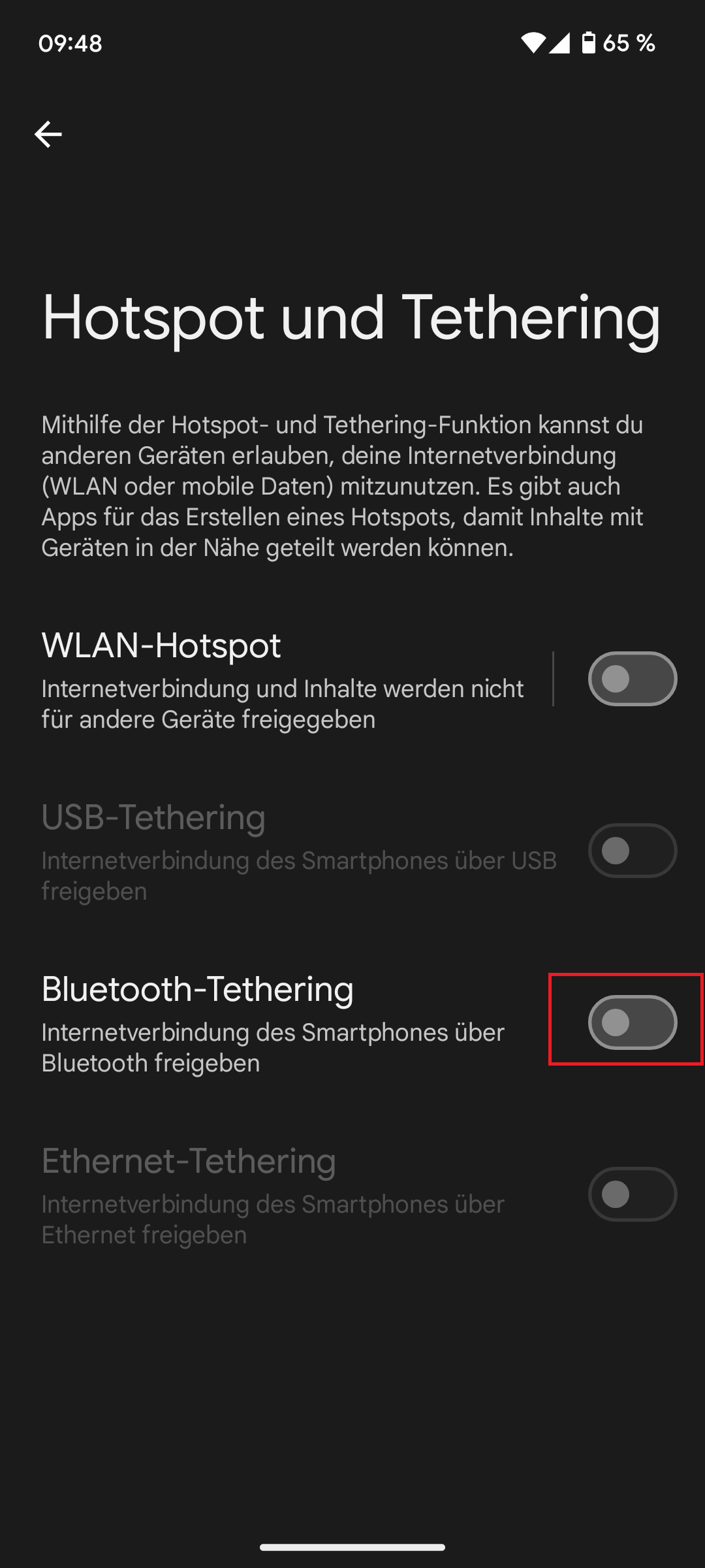 Hotspot und Tethering in den Einstellungen bei Betriebssystem Android 12 oder älter aktivieren