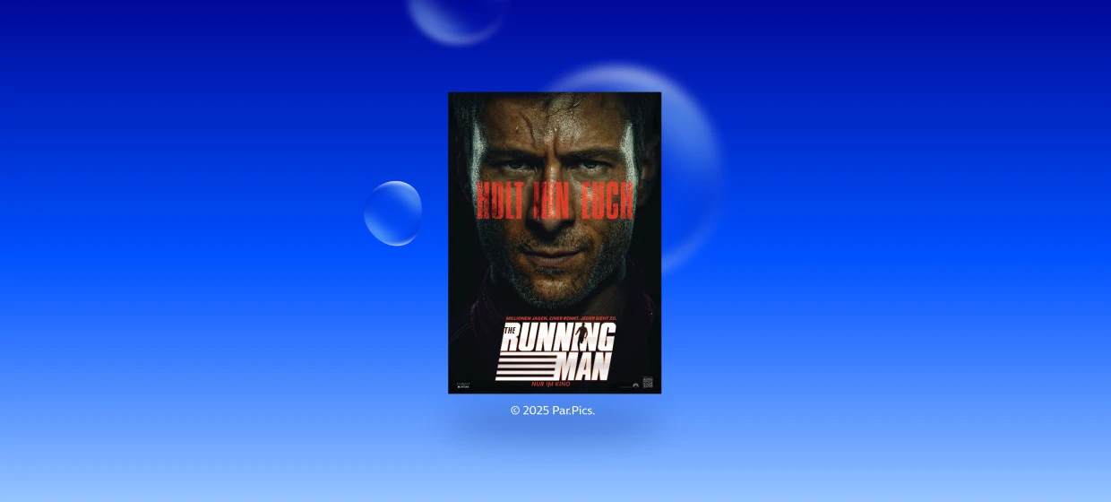  Filmplakat des Films THE RUNNING MAN
