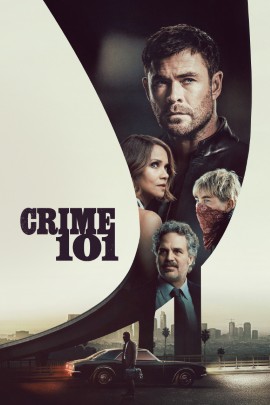 Filmplakat zu „Crime 101“ mit einer düsteren, spannungsvollen Krimi-Atmosphäre. Die Gestaltung wirkt urban und stilisiert; starke Kontraste, ernste Figureninszenierung und eine reduzierte Farbgebung verweisen auf Verbrechen, Ermittlungen und moralische Grauzonen. Der Look vermittelt den Eindruck eines modernen Thrillers mit hoher Spannung und geheimnisvoller Stimmung.