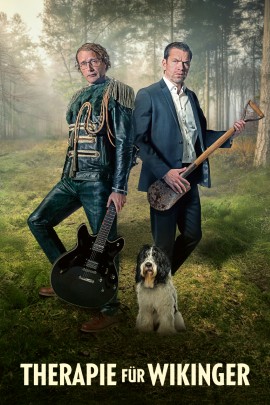 Filmplakat zu „Therapie für Wikinger“ mit Figuren in einer inszenierten Szene. Der Bildaufbau wirkt lebendig und klar strukturiert, der Filmtitel ist gut sichtbar auf dem Plakat platziert.