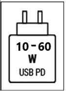  Kompatibles Netzteil: 10 - 60 W USB PD 