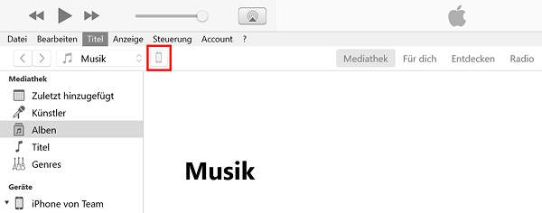 iPhone-Icon in iTunes