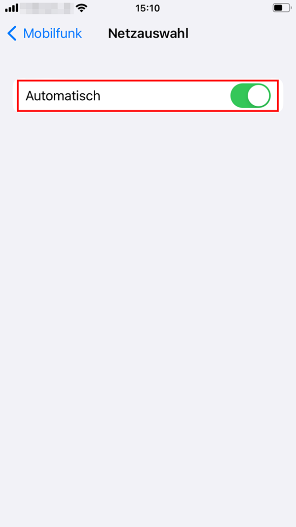 iPhone: Automatische Netzauswahl