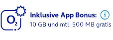 Inklusive App Bonus: 10 GB und mtl. 500 MB gratis