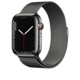 Apple Watch Series 7 (GPS + Cellular) 45mm Steel Milanaise Armband