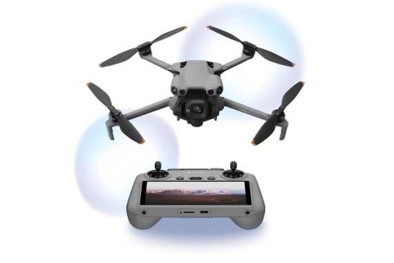  Mini Drohne auf blauem Hintergrund 