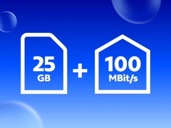 o2 Home M + Mobile M 25GB + 100 MBit/s