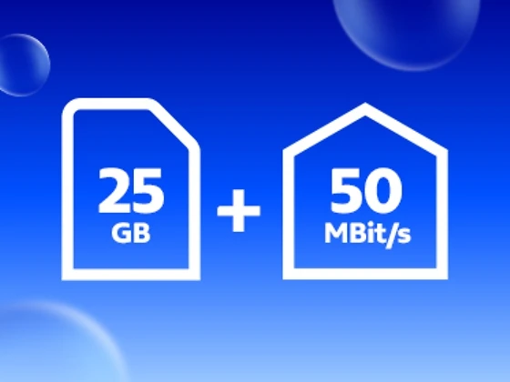 o2 Home S + Mobile M 25 GB + 50 MBit/s