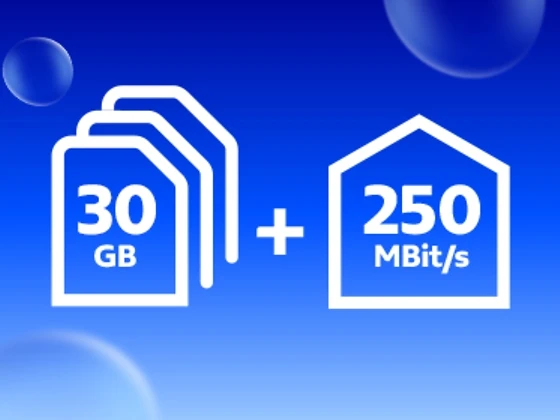 o2 Home L + 3x Mobile M 25GB + 250 MBit/s