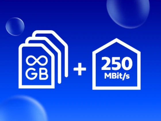  3x o2 Mobile L + Home L mit 250 MBit/s
