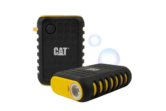  CAT Active Urban Rugged Powerbank mit integrierter Taschenlampe in Schwarz Gelb 