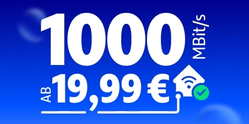  1000 MBit/s ab 19,99 €
