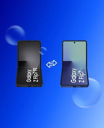Samsung Galaxy Z Flip7 FE vs. Z Flip7(© Samsung)
Samsung Galaxy Z Flip7 FE vs. Z Flip7