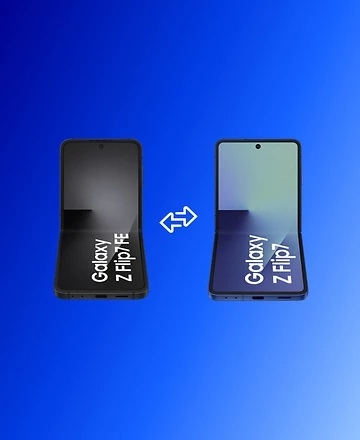 Samsung Galaxy Z Flip7 FE vs. Z Flip7(© Samsung)
Samsung Galaxy Z Flip7 FE vs. Z Flip7