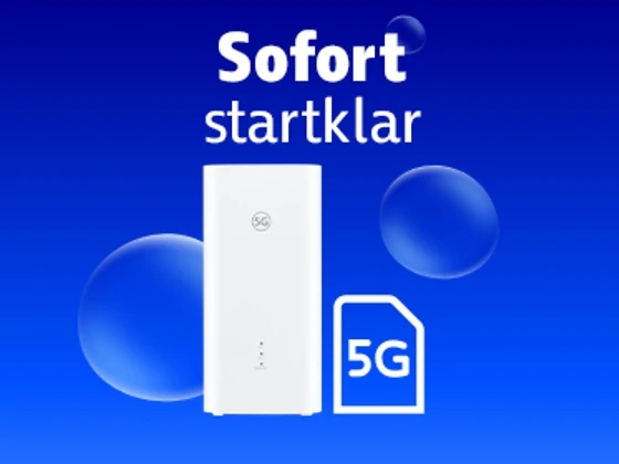  Sofort startklar mit Router und SIM-Karte.
